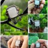 Style with silver rings white jade