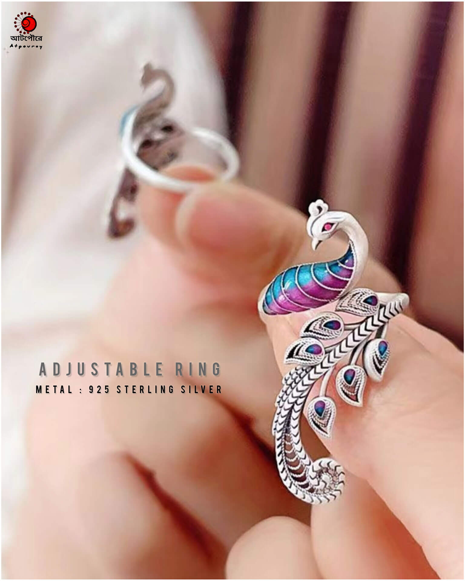 Elegant 925 Sterling Open Ring - Image 2