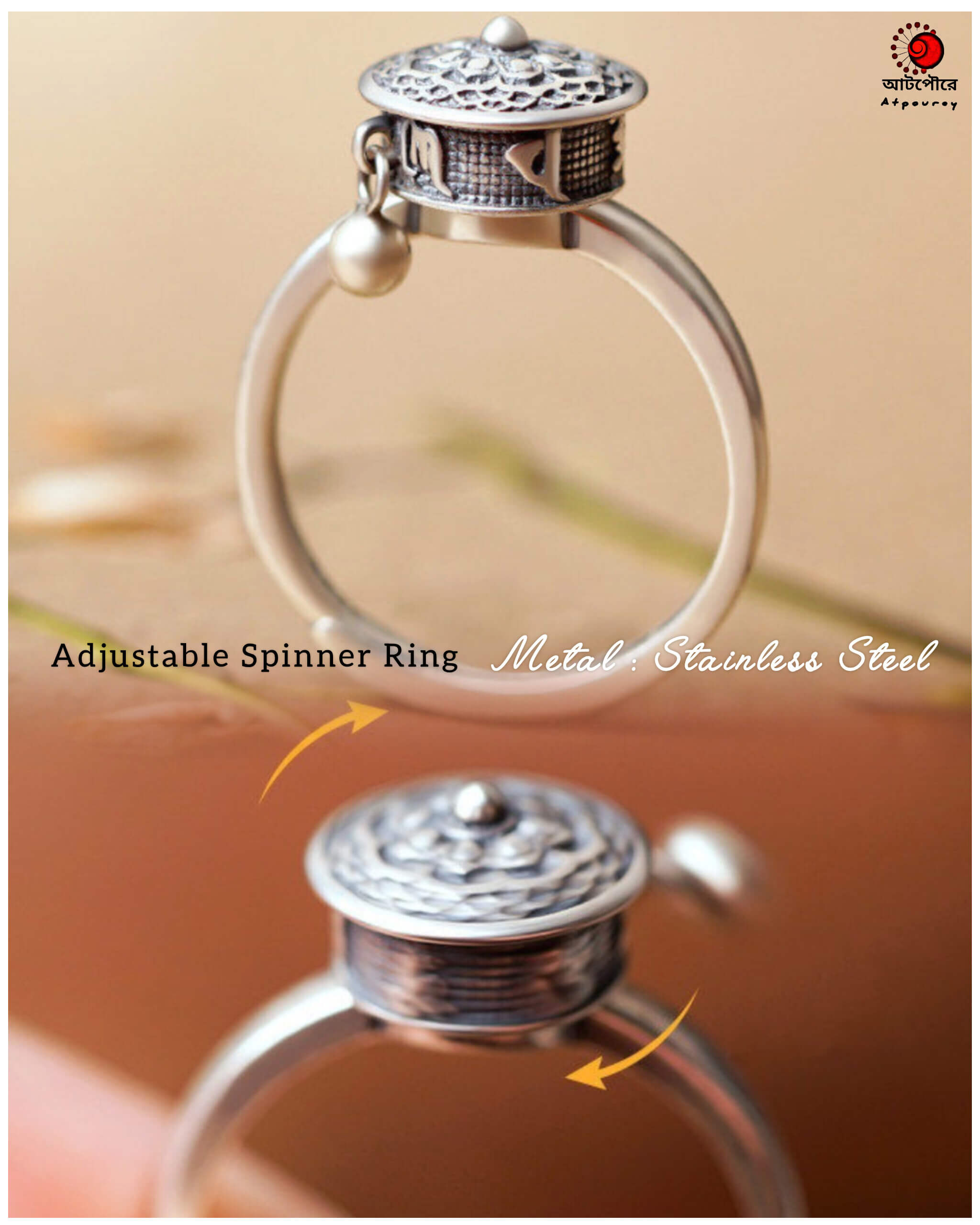 Adjustable Anti Stress Spinner Ring - Image 5
