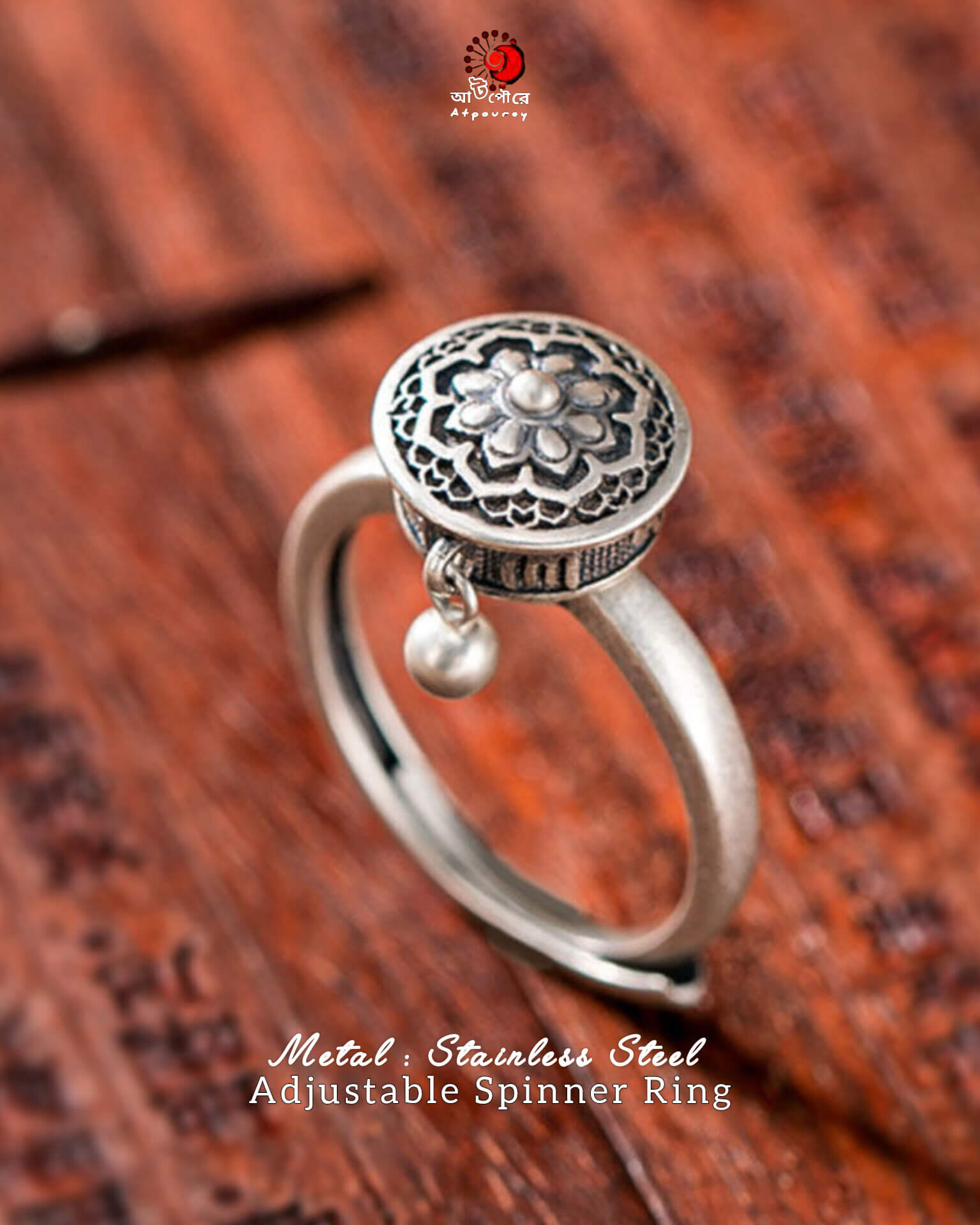 Adjustable Anti Stress Spinner Ring - Image 4