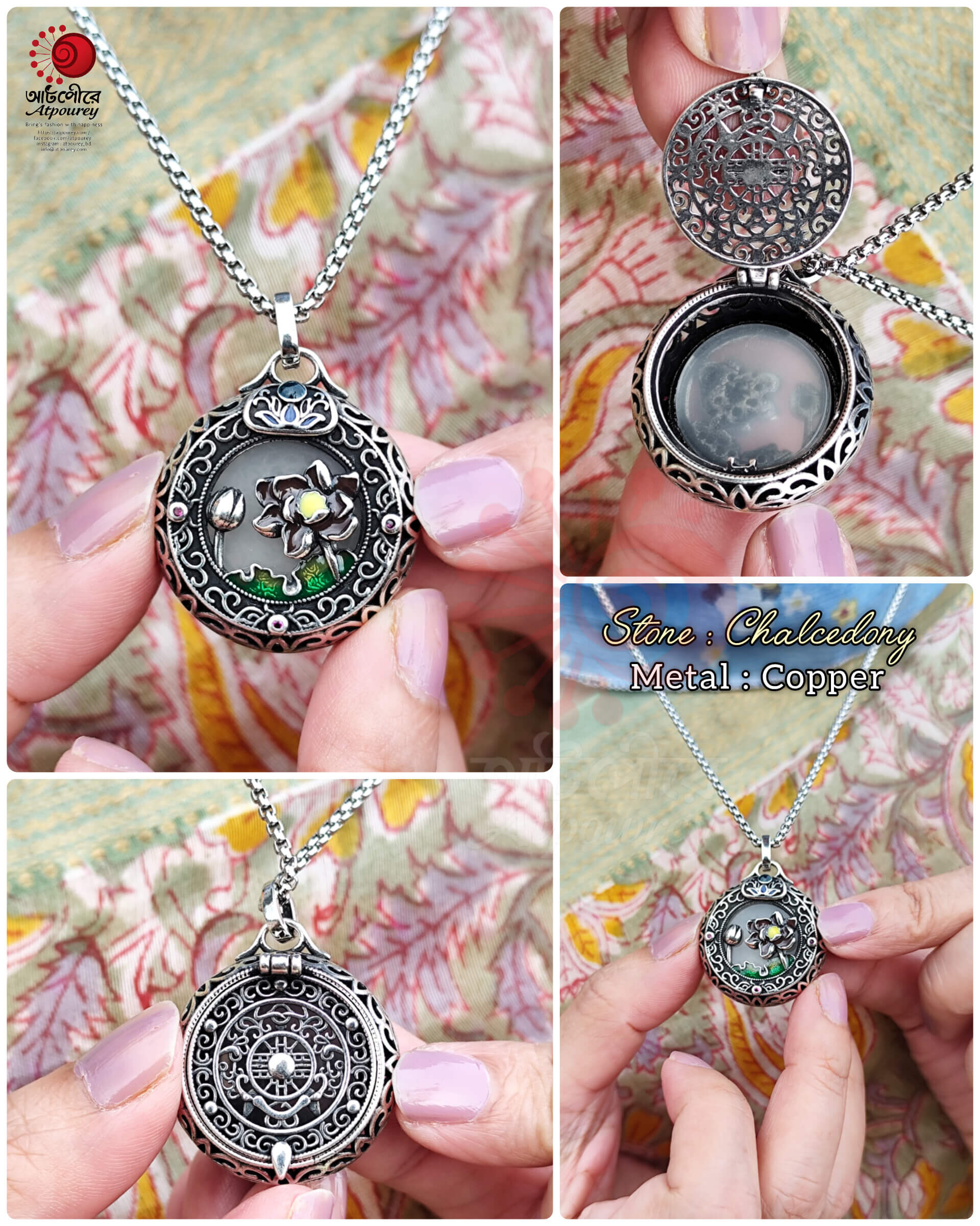 Neckpiece lovers- with beautiful enamel work.